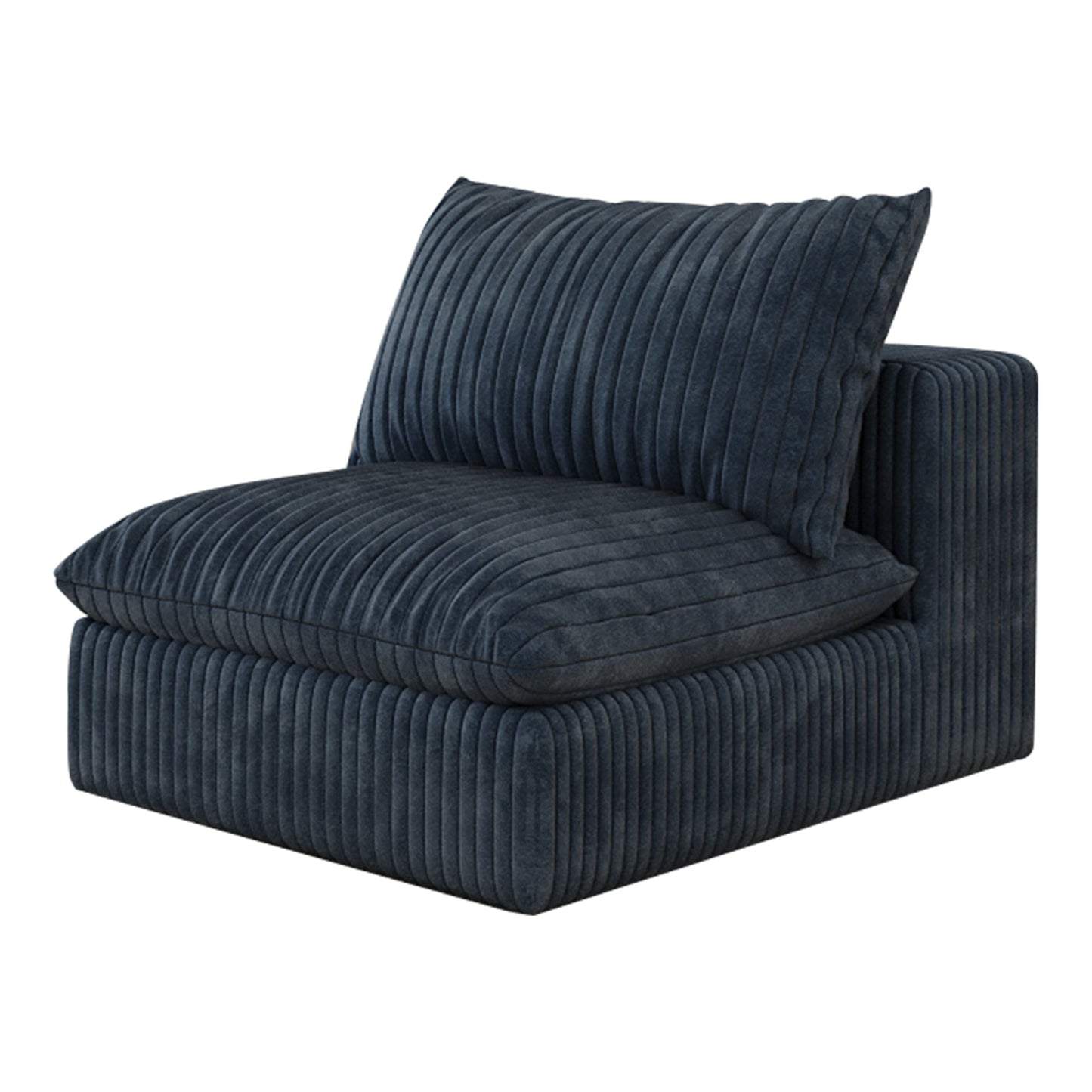 Cloud Sofa,Corduroy Fabric,Deep Seat Couches,Double - layer design,Removable Cushion,No Assembly, DIY Combination for Living room, Bedroom,Conference room ,Apartment,Blue - 1st Choice Furniture Direct