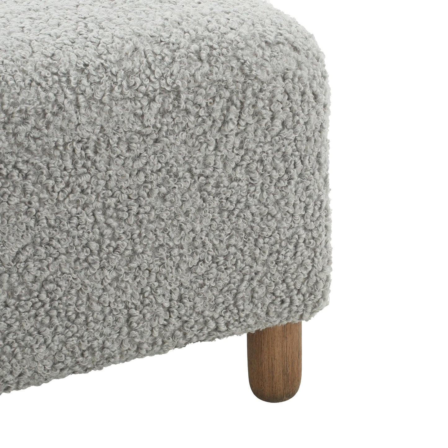 Contemporary Grey Ottoman with Foam Cushion and Durable Upholstery - 1st Choice Furniture Direct