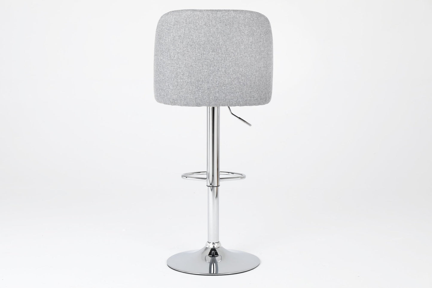 Counter Height Swivel Bar Stools Set of 2, 360° Swivel Upholstered Barstools with Back and Metal Legs, 25.6' Seat Height,Counter Stools for Kitchen Island and Pub,Linen Cloth,Grey - 1st Choice Furniture Direct