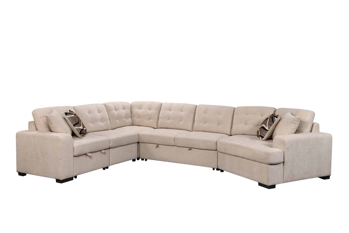 1st Choice Oversized Modern Large Upholstered U-Shape Sectional Sofa
