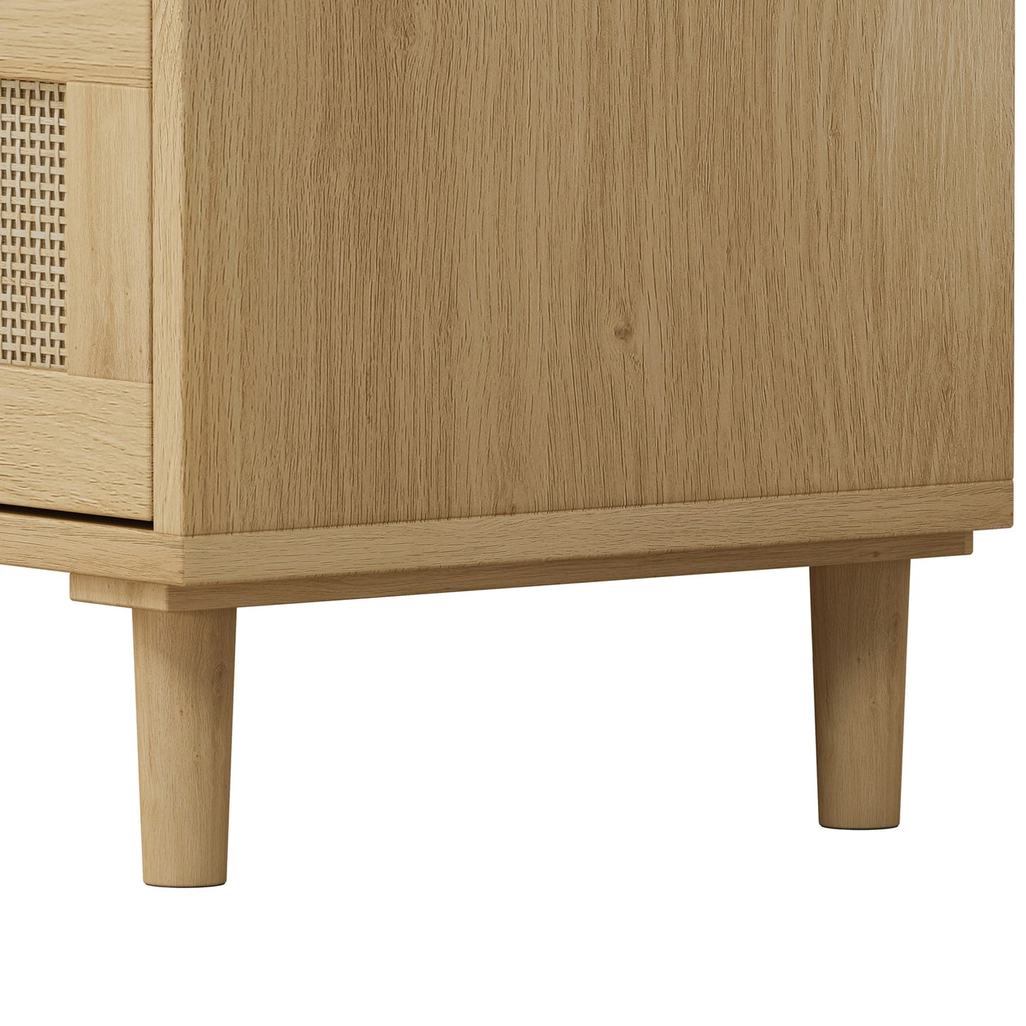1st Choice 3-Drawers Rattan Storage Cabinet Rattan Drawer in Oak