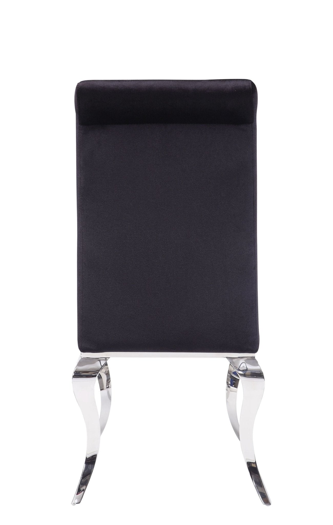 Fabiola Black Fabric & Stainless Steel Side Chair (Set of 2) - 1st Choice Furniture Direct