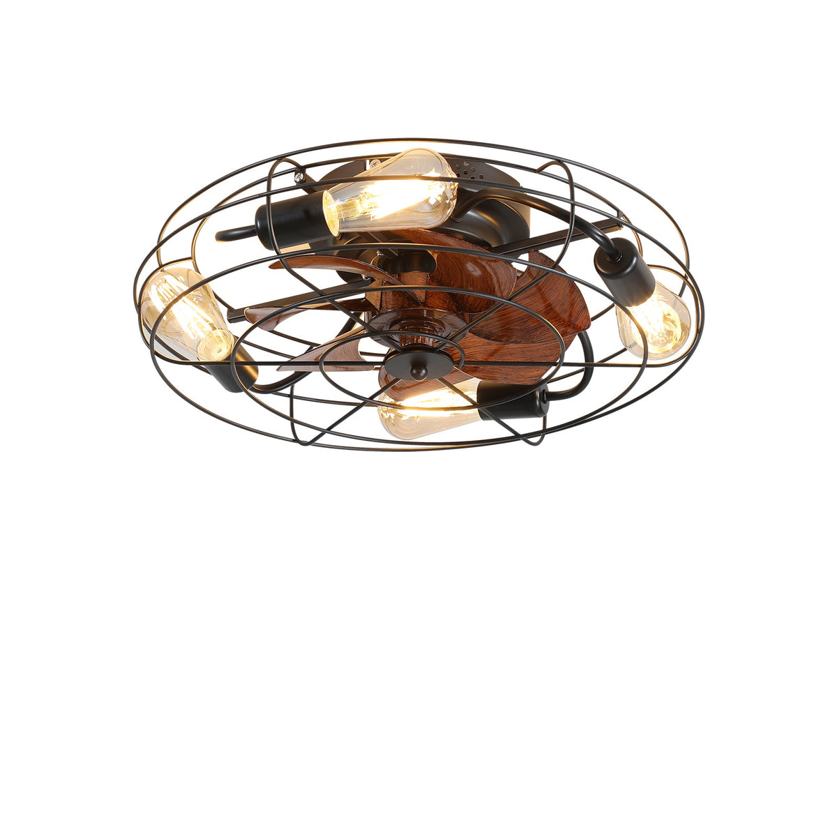Farmhouse Caged Ceiling Fan with Light and Remote Control - 1st Choice Furniture Direct