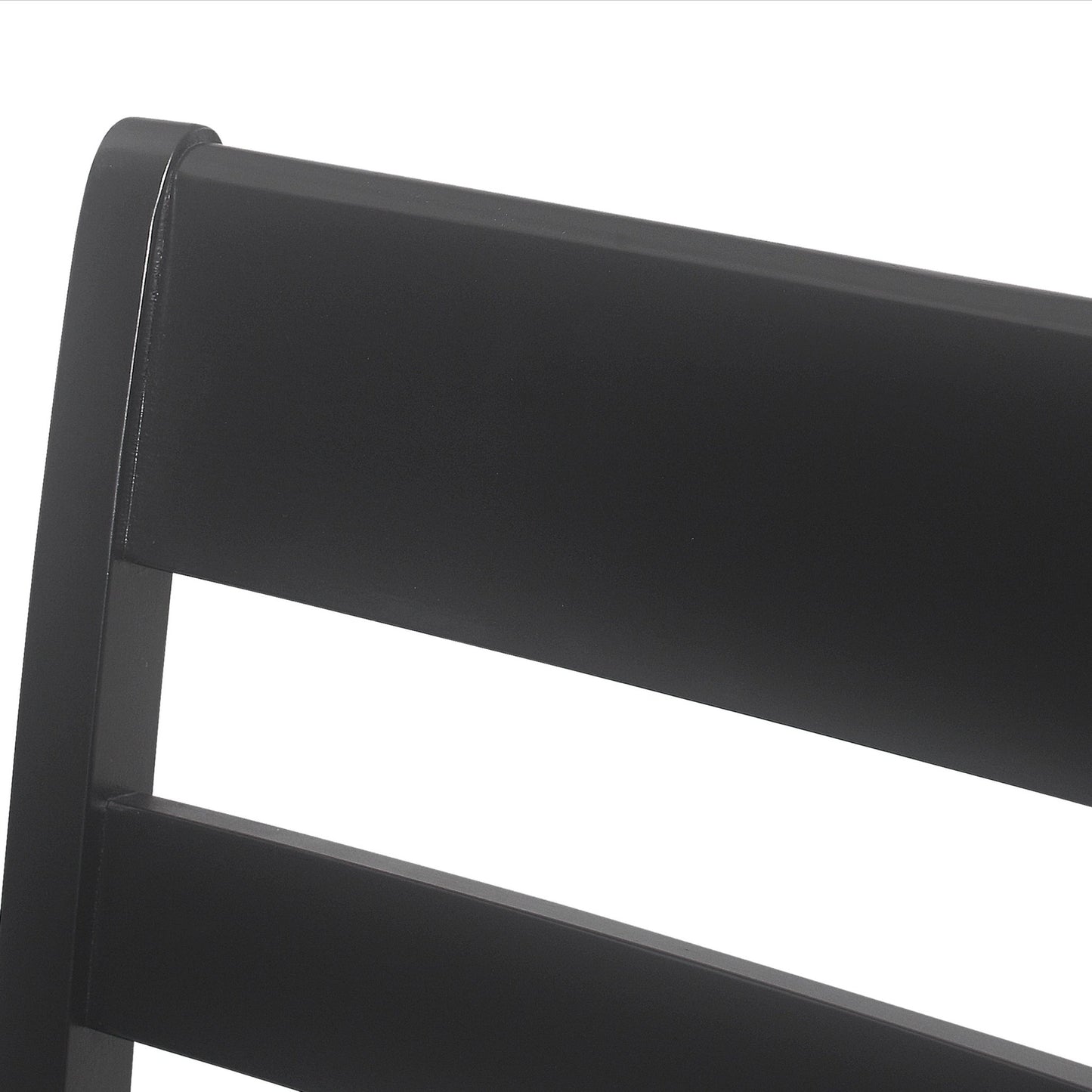 Farmhouse Upholstered Wood Counter Stools, Rustic Charm, Black PU - 1st Choice Furniture Direct
