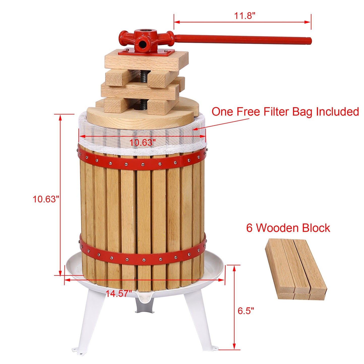 Fruit Wine Press - 3.17 Gallon/12L - 1st Choice Furniture Direct