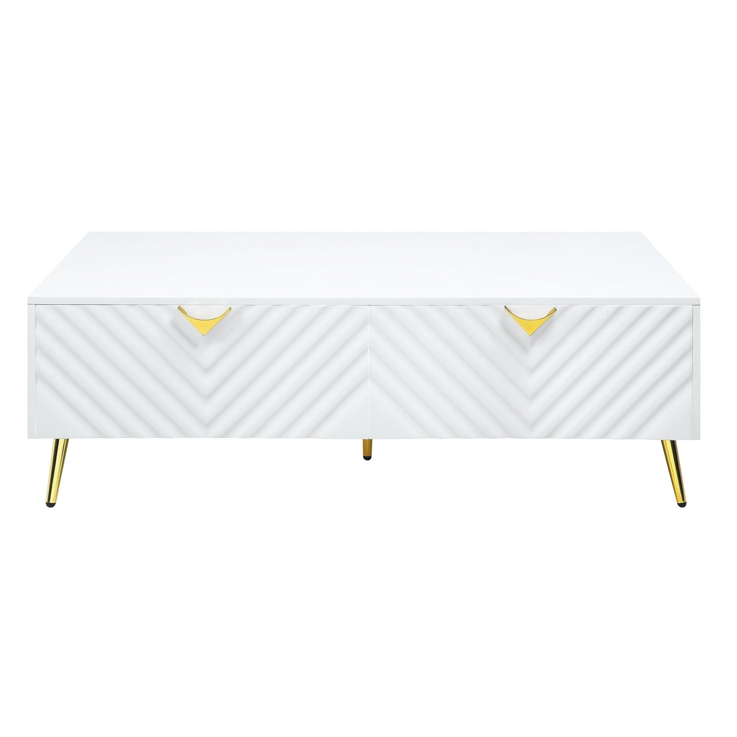 Gaines White High Gloss Finish Coffee Table - 1st Choice Furniture Direct