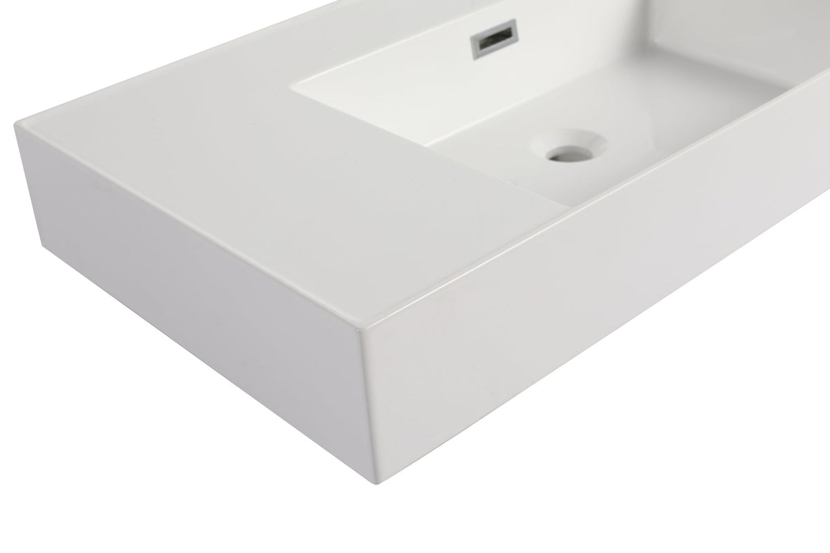 Gloss White Resin Vanity Sink Top | Modern Bathroom Basin - 1st Choice Furniture Direct