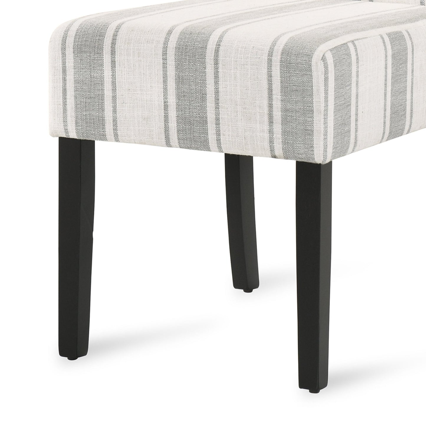 Grey Stripe Upholstered Dining Chairs Set of 2 - 1st Choice Furniture Direct