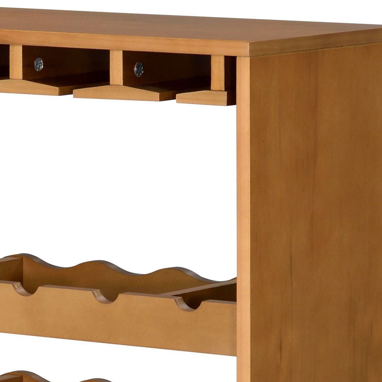 Hanzi Oak Finish Wine Rack - 1st Choice Furniture Direct