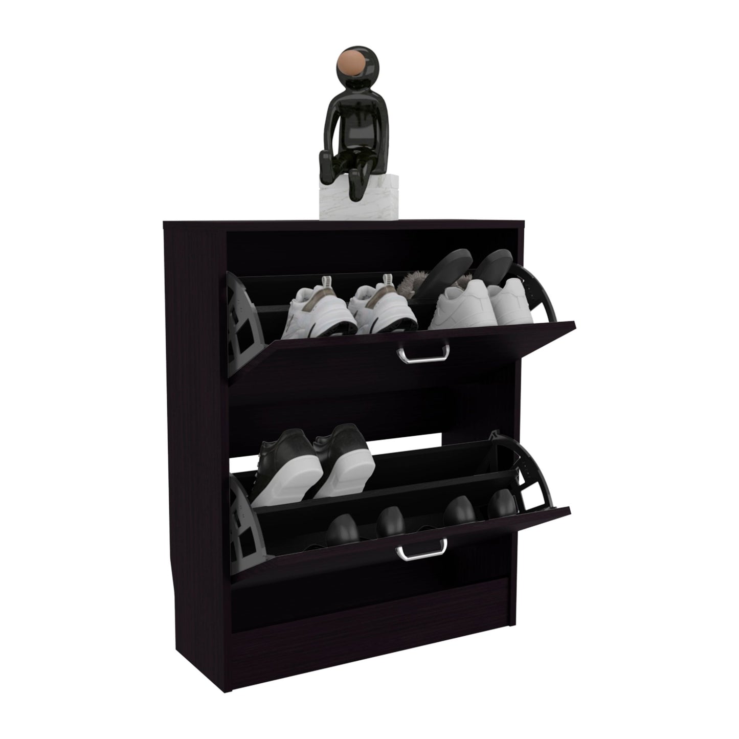 Inola Two - Door Shoe Rack Cabinet With Adjustable Shelves, Modern Storage Organizer - 1st Choice Furniture Direct