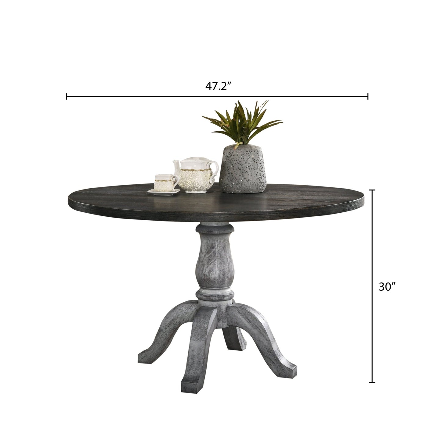 Iris Round Pedestal Wood Dining Table - 1st Choice Furniture Direct