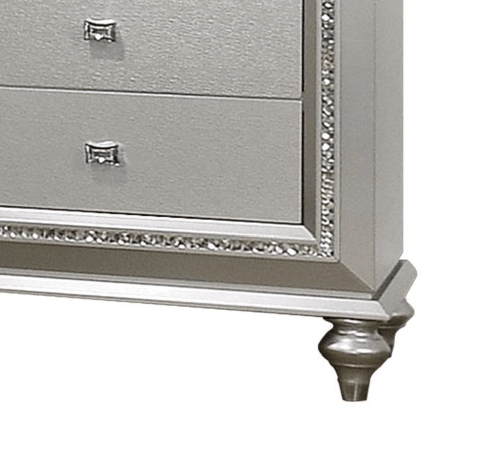 Kaitlyn Champagne Finish Nightstand - 1st Choice Furniture Direct