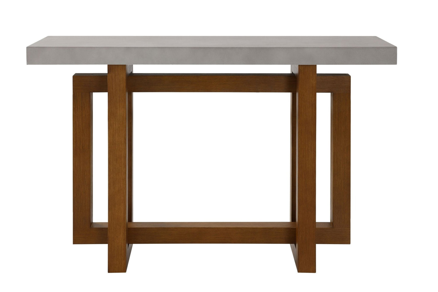 Keven Faux Concrete Top & Walnut Finish Sofa Table - 1st Choice Furniture Direct