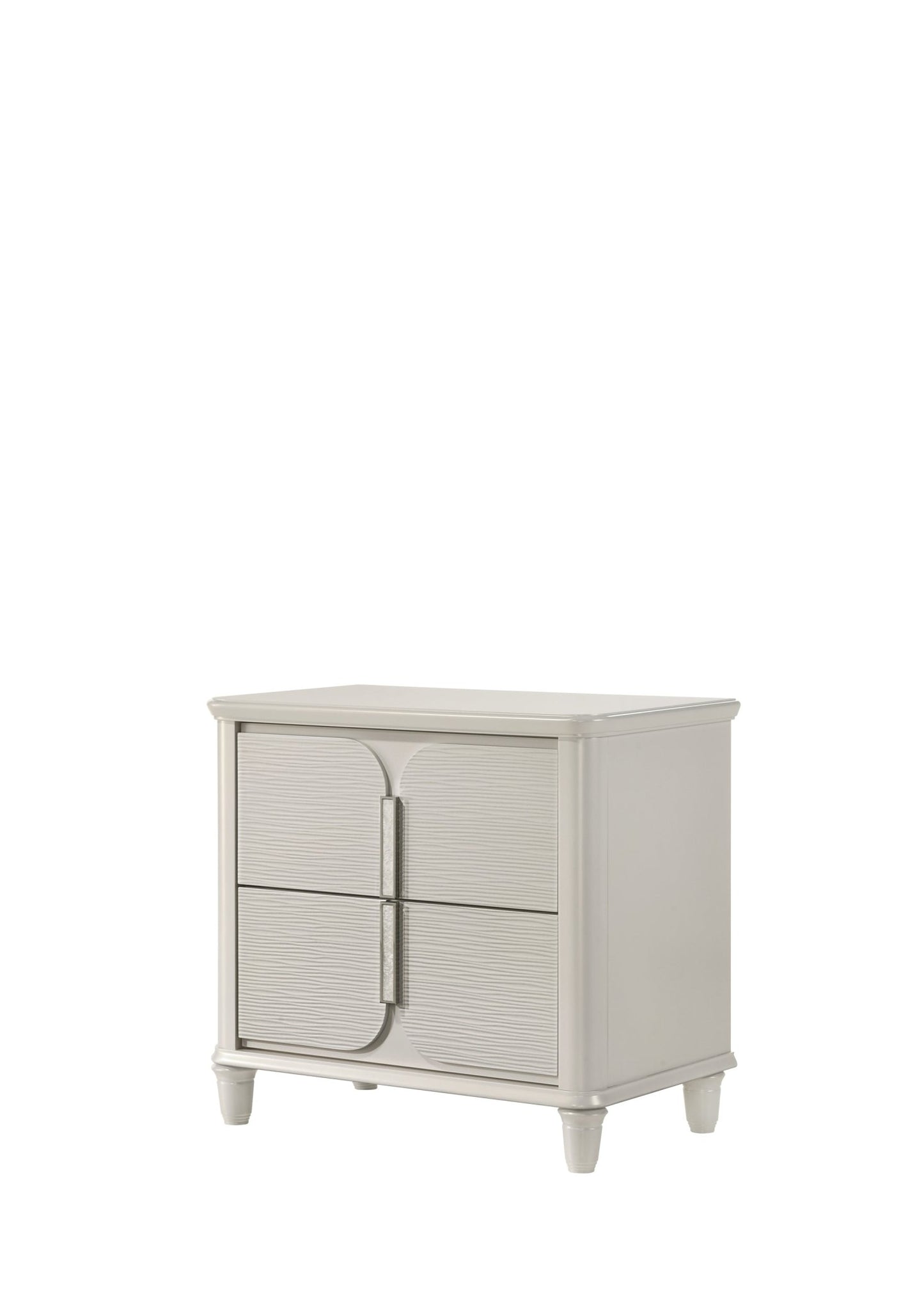 Laveda Pearl White Finish Nightstand - 1st Choice Furniture Direct