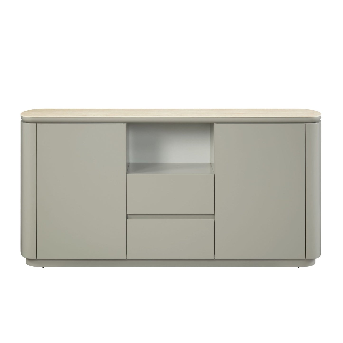 Light Gray Dining Server with Ceramic Top - 1st Choice Furniture Direct