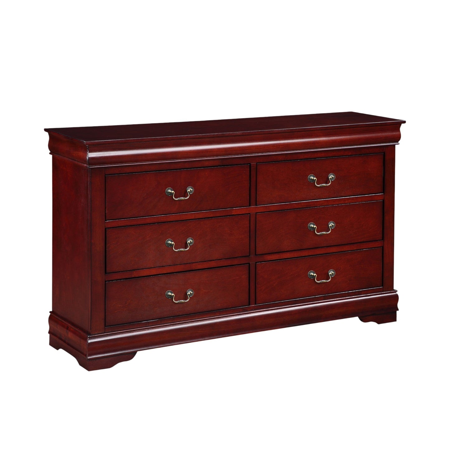 Louis Philippe Cherry Finish Dresser - 1st Choice Furniture Direct