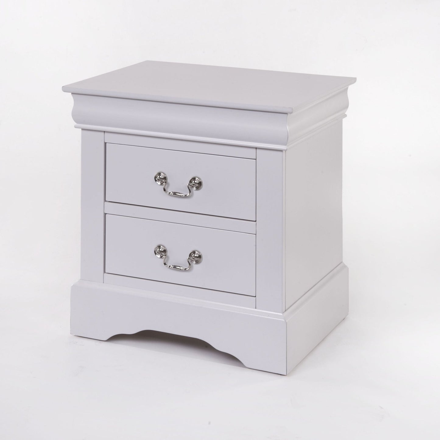 Louis Philippe III White Finish Nightstand - 1st Choice Furniture Direct