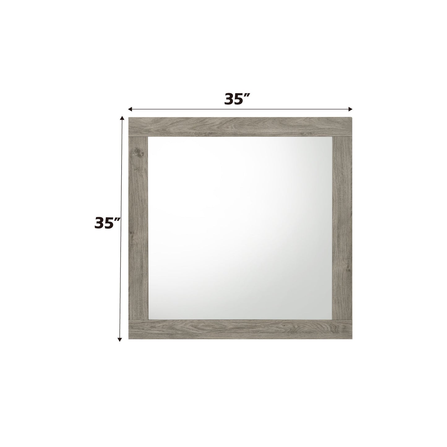 Mari Light Gray Finish Mirror - 1st Choice Furniture Direct