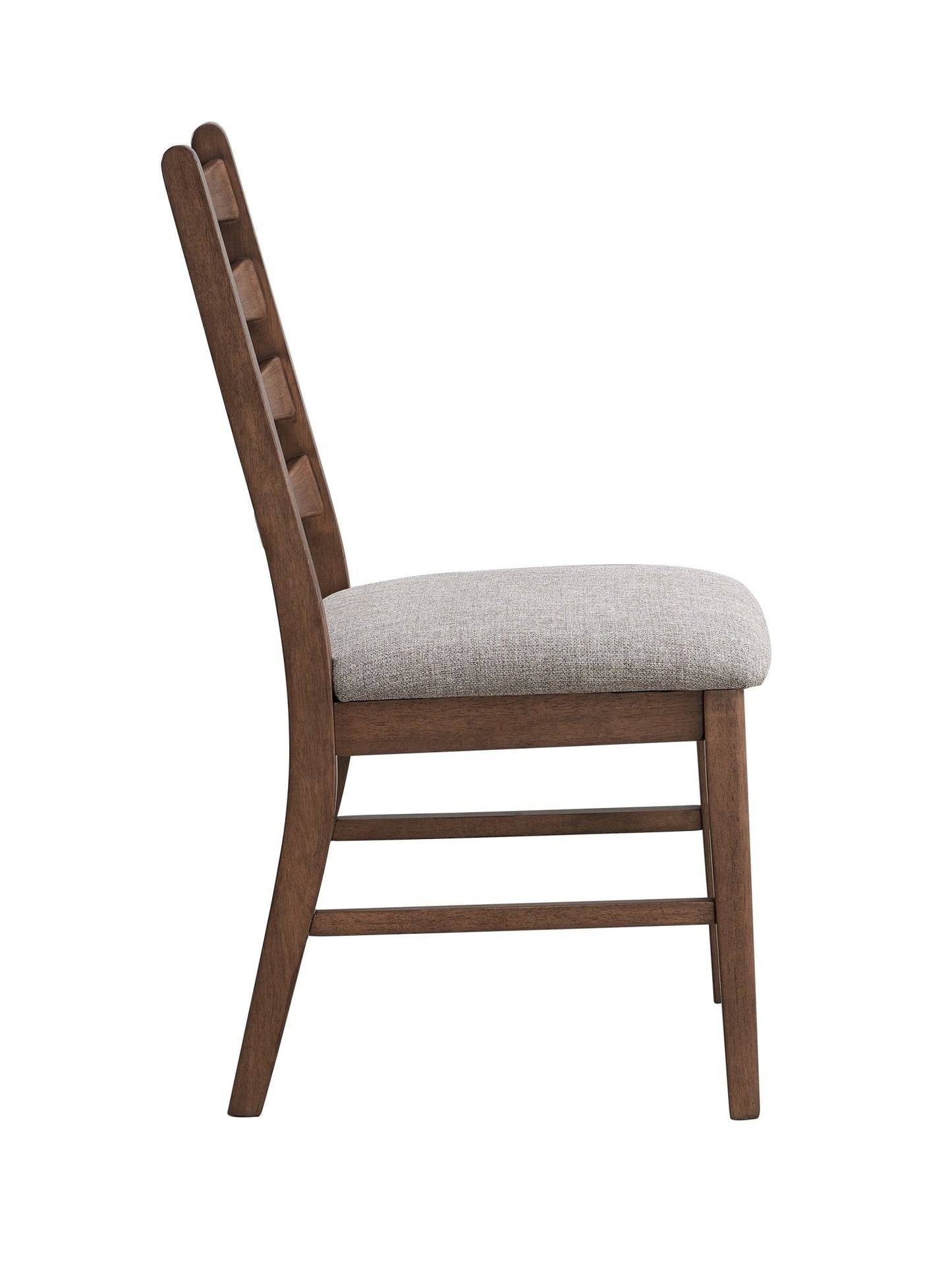 Mayah Gray Linen & Walnut Finish Side Chair (Set of 2) - 1st Choice Furniture Direct