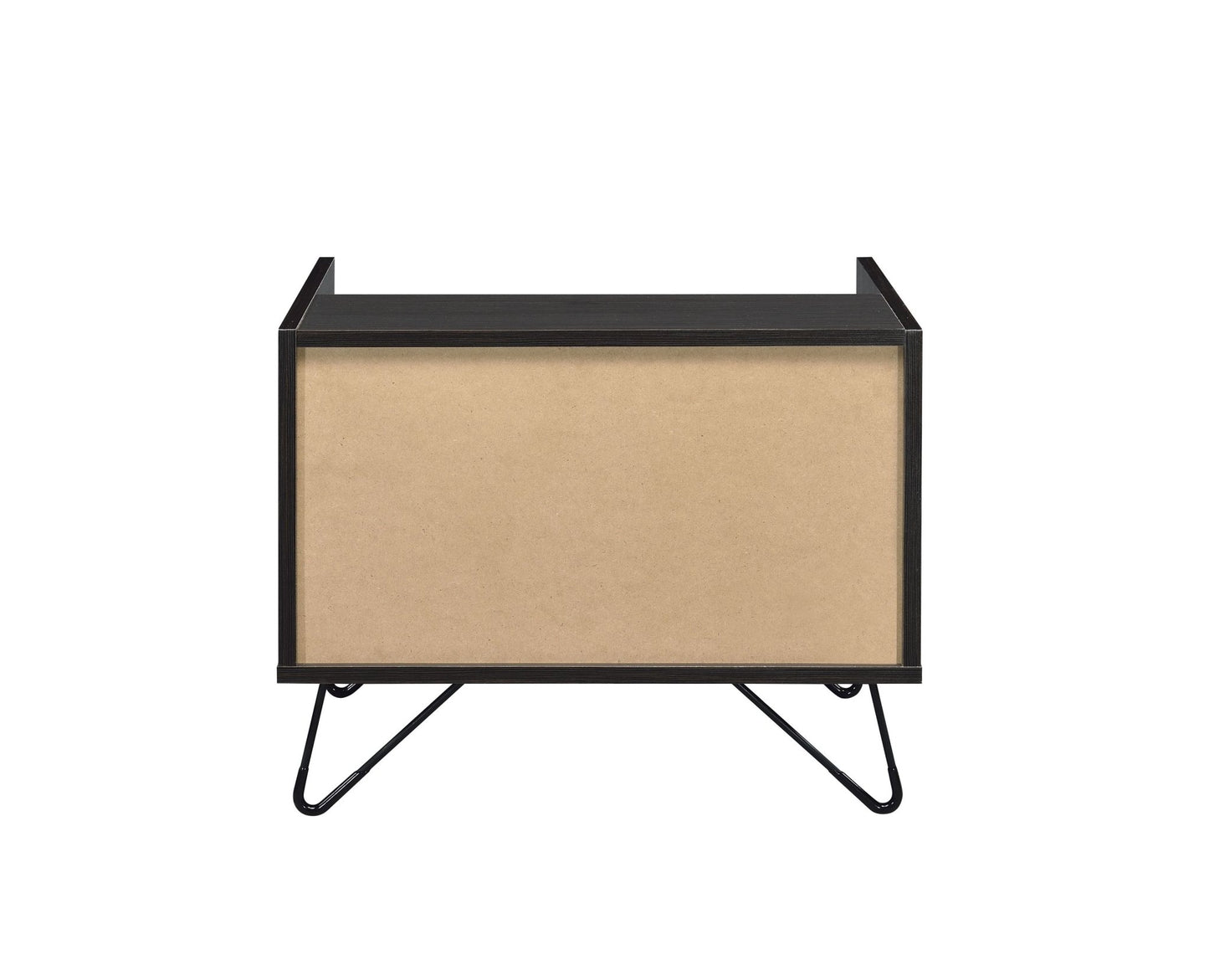 Melkree Oak & Black Finish Accent Table with Display & Utility Function - 1st Choice Furniture Direct