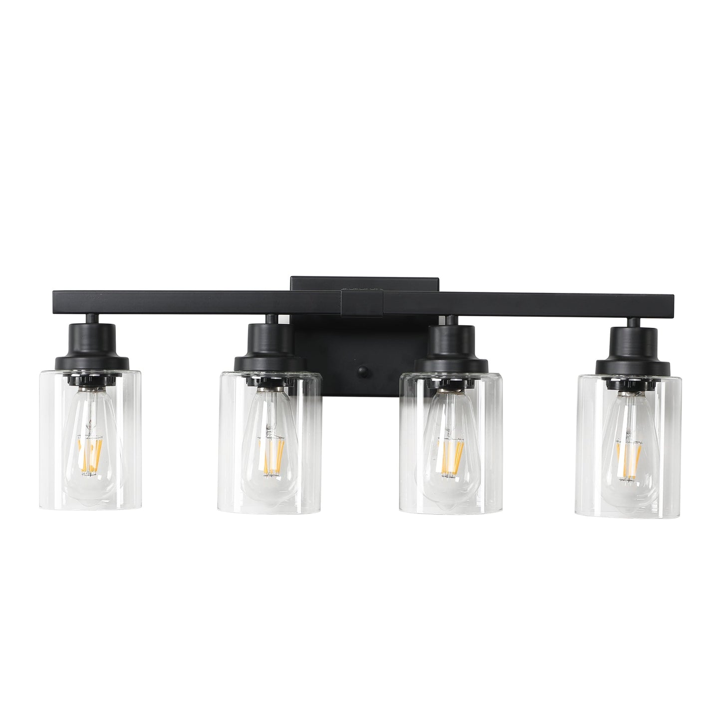 Modern Black 4 - Light Bathroom Vanity Light – Rustic Industrial Wall Sconce - 1st Choice Furniture Direct