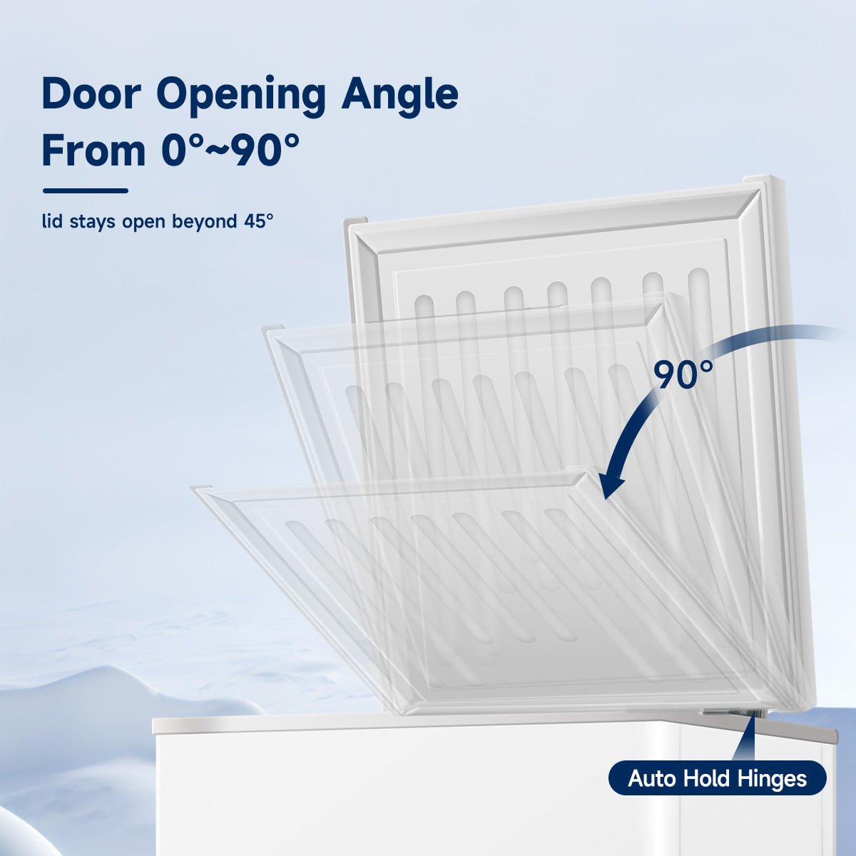 ORIKOOL Chest Freezer 5.0 Cu.ft Solid Top Commercial Deep Chest Freezers with Lockable Stay - Open Lid Painted for Back - of - House Bulk Storage - 1st Choice Furniture Direct