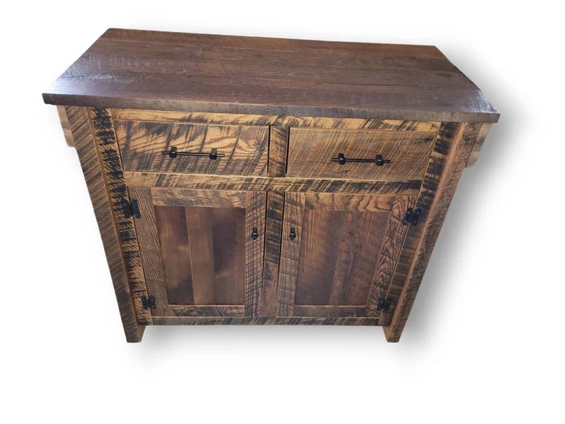 Reclaimed Oak Barnwood Buffet Cabinet with Drawers & Doors - 1st Choice Furniture Direct