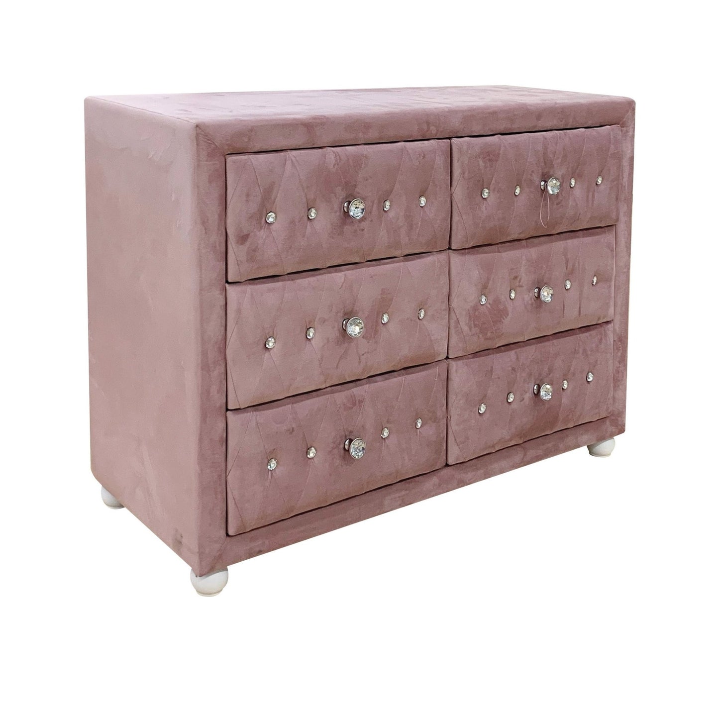 Reggie Pink Fabric Dresser - 1st Choice Furniture Direct