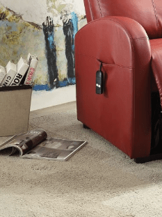 Ricardo Red PU Recliner w/ Power Lift - 1st Choice Furniture Direct