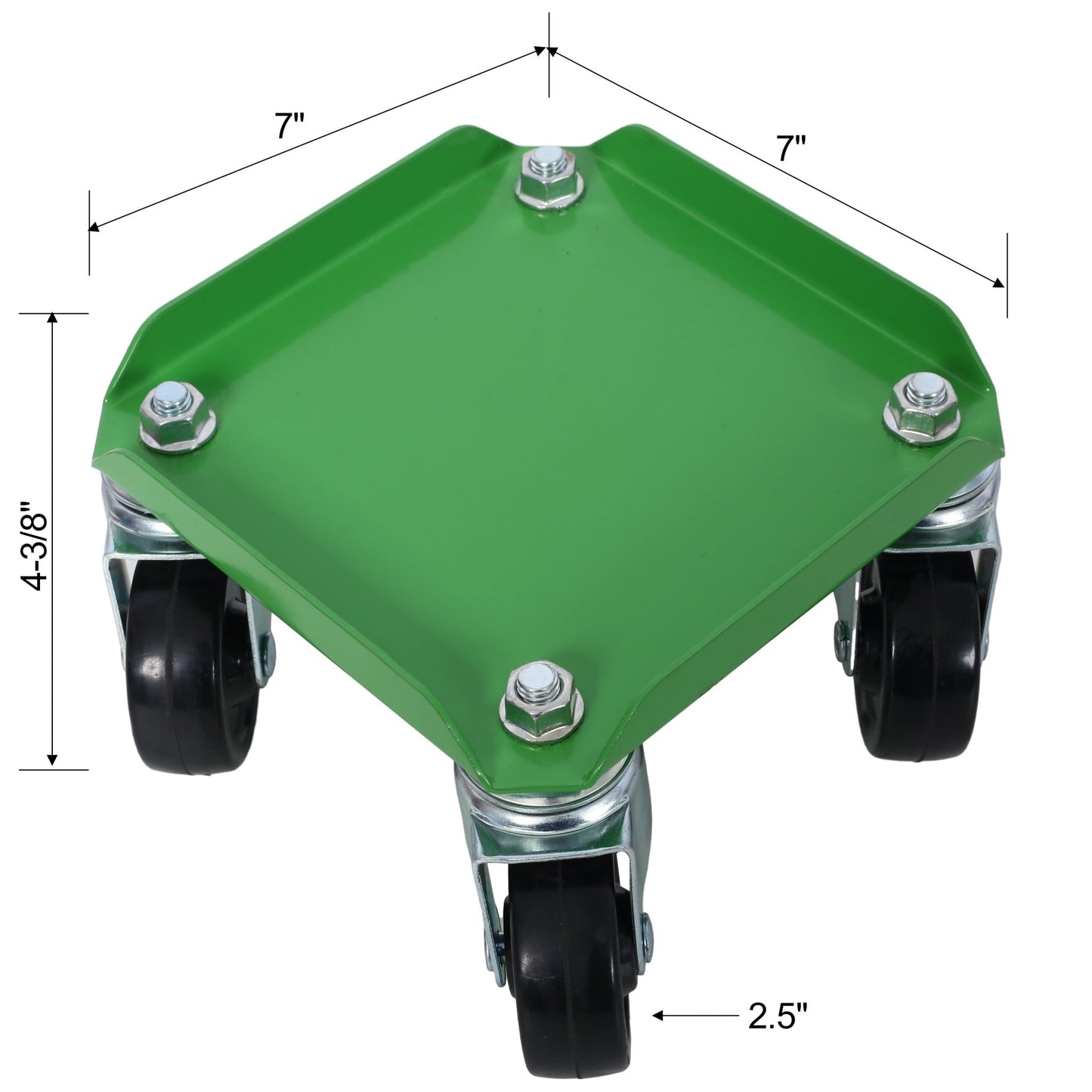 Snowmobile Dolly Heavy Duty Carries up to 1500lbs V - Slide with 2.5' Swivel Casters Rubber Pad Protecting Skis and 2 Pairs of Heavy Duty Straps Firmly Attaching on Skis, GREEN COLOR - 1st Choice Furniture Direct