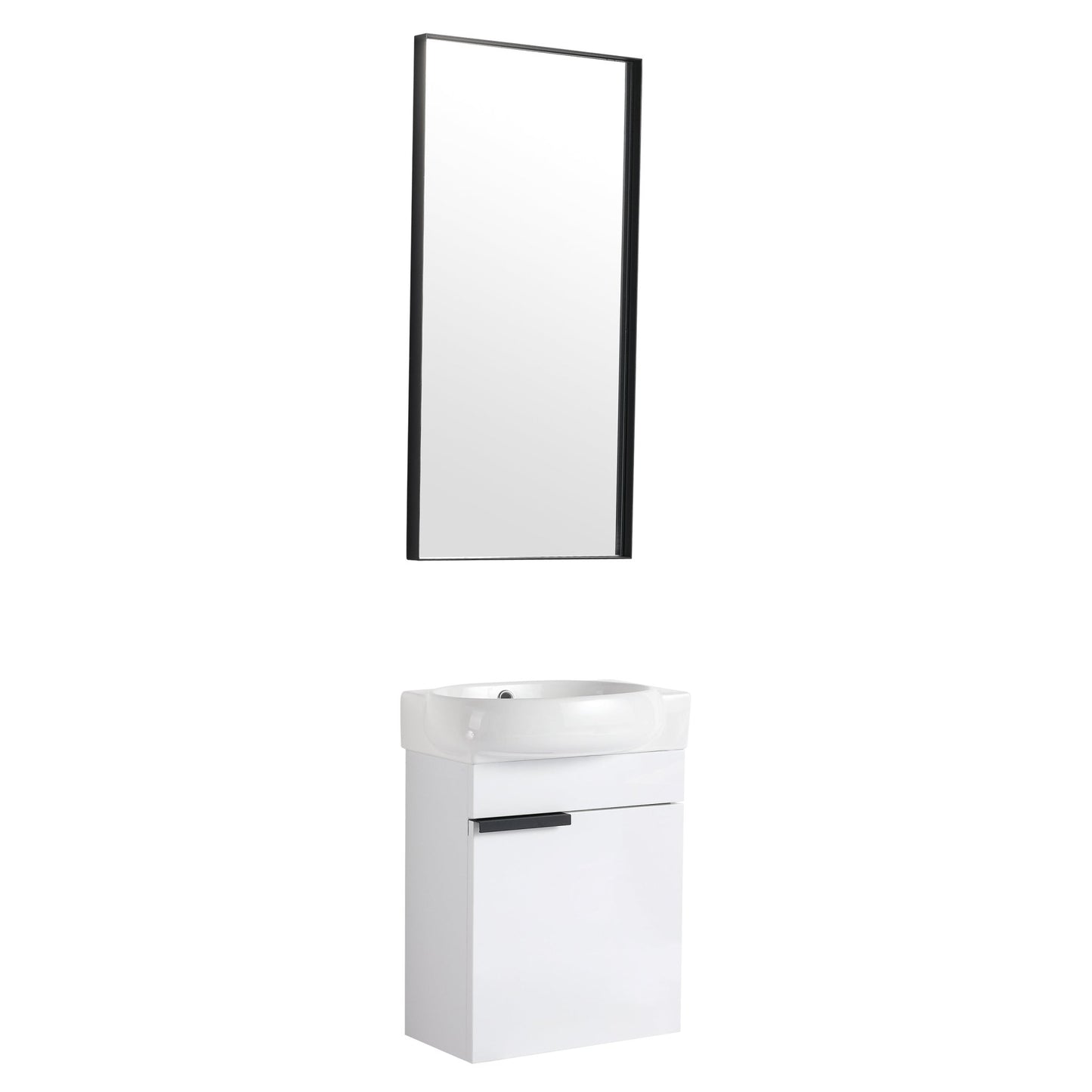 Soft Close Doors Bathroom Vanity With Sink,16 Inch For Small Bathroom - 1st Choice Furniture Direct