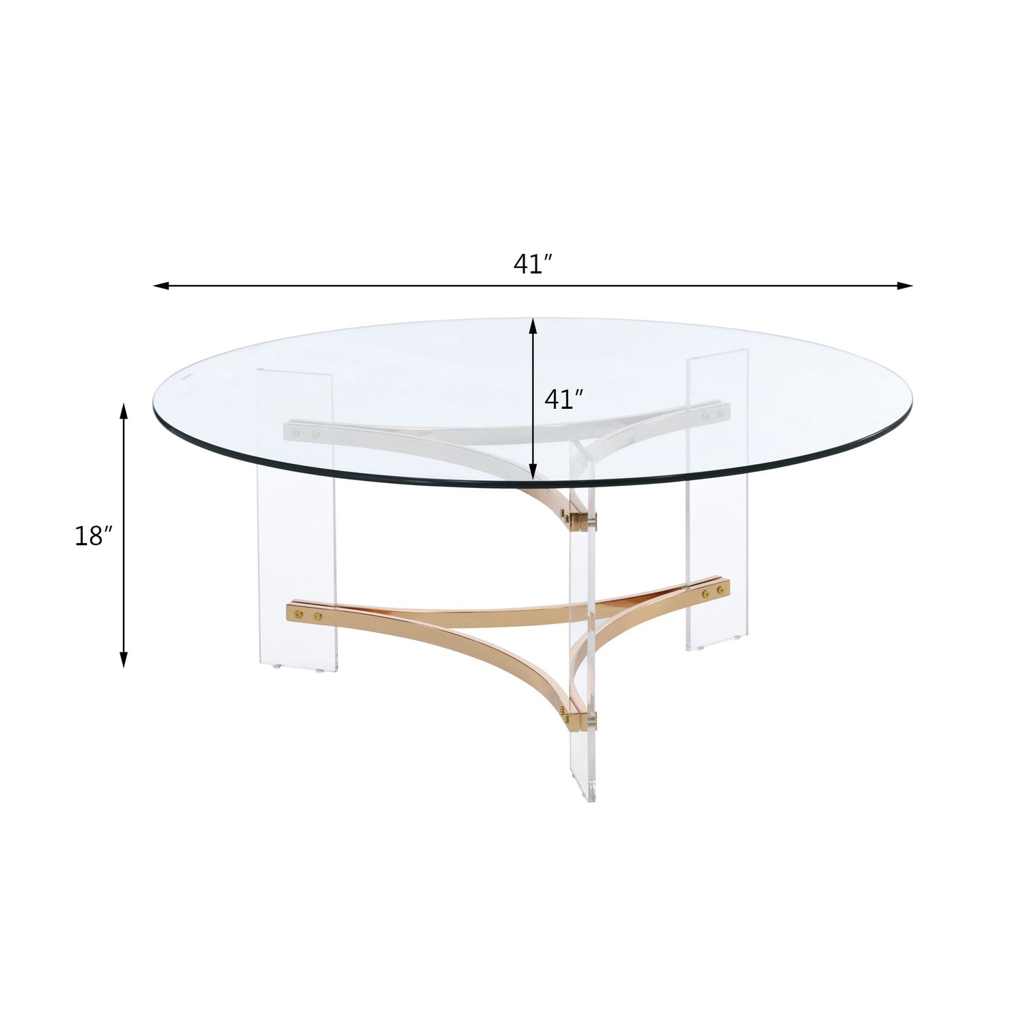 Sosi Gold Finish Coffee Table - 1st Choice Furniture Direct