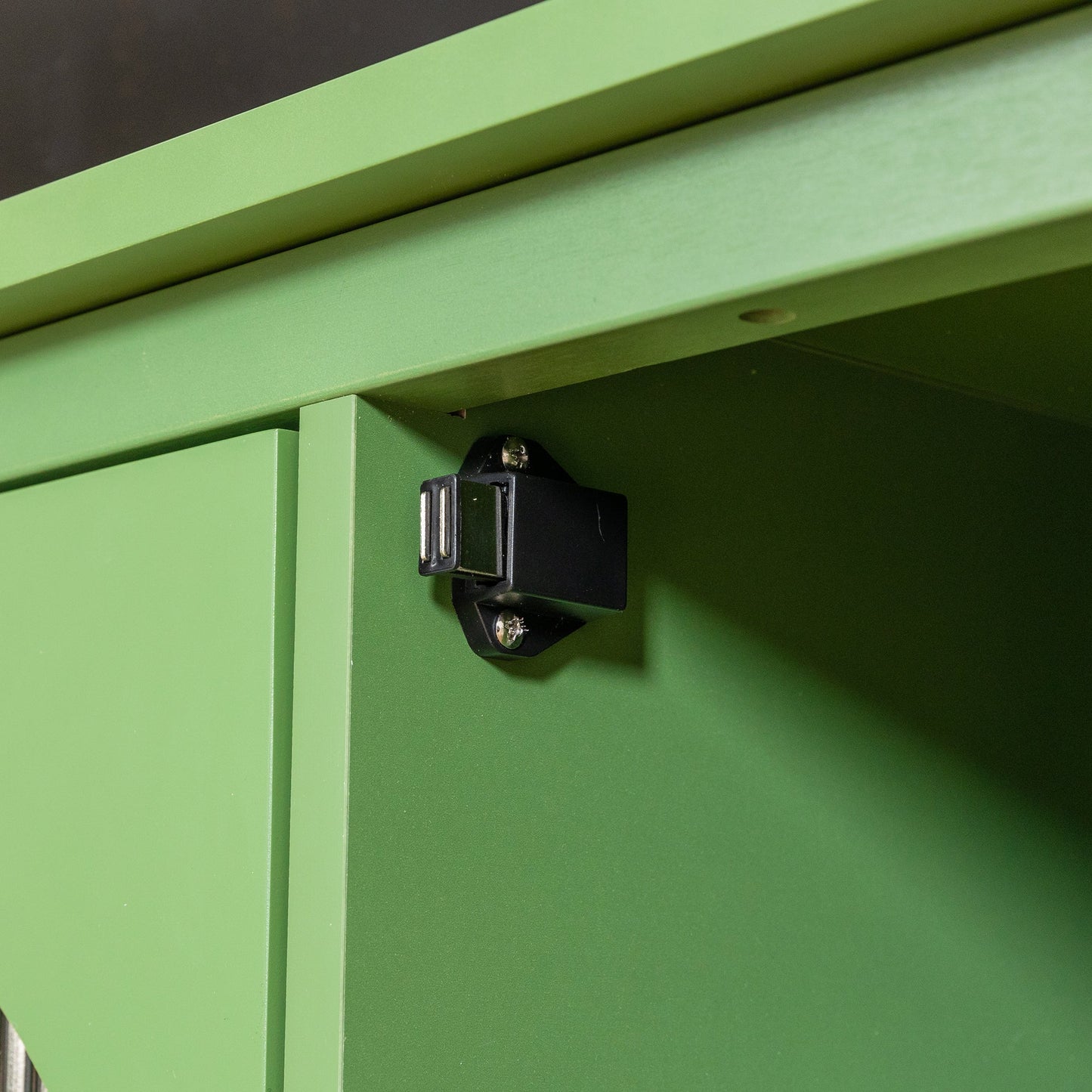 Stylish Antique Green TV Cabinet with Solid Wood Frame and Changhong Glass Door, 71-inch - 1st Choice Furniture Direct