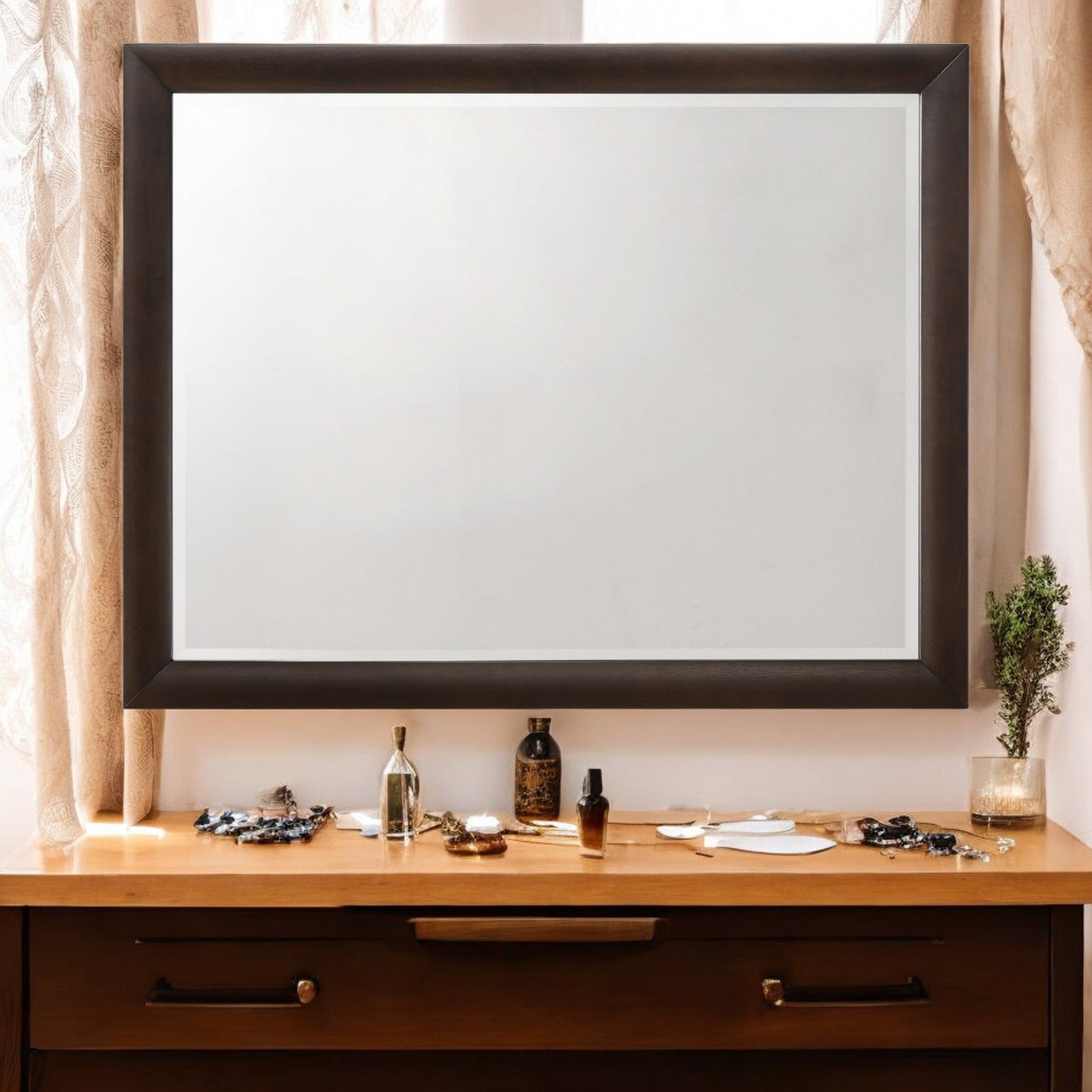 Tablita Dark Merlot Finish Dresser Mirror - 1st Choice Furniture Direct