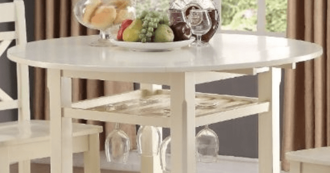 Tartys Cream Finish Counter Height Table - 1st Choice Furniture Direct