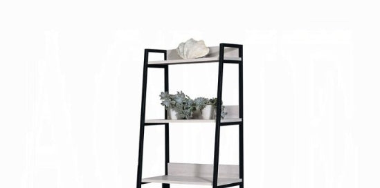 Wendral Natural & Black Finish 16'W Bookshelf - 1st Choice Furniture Direct
