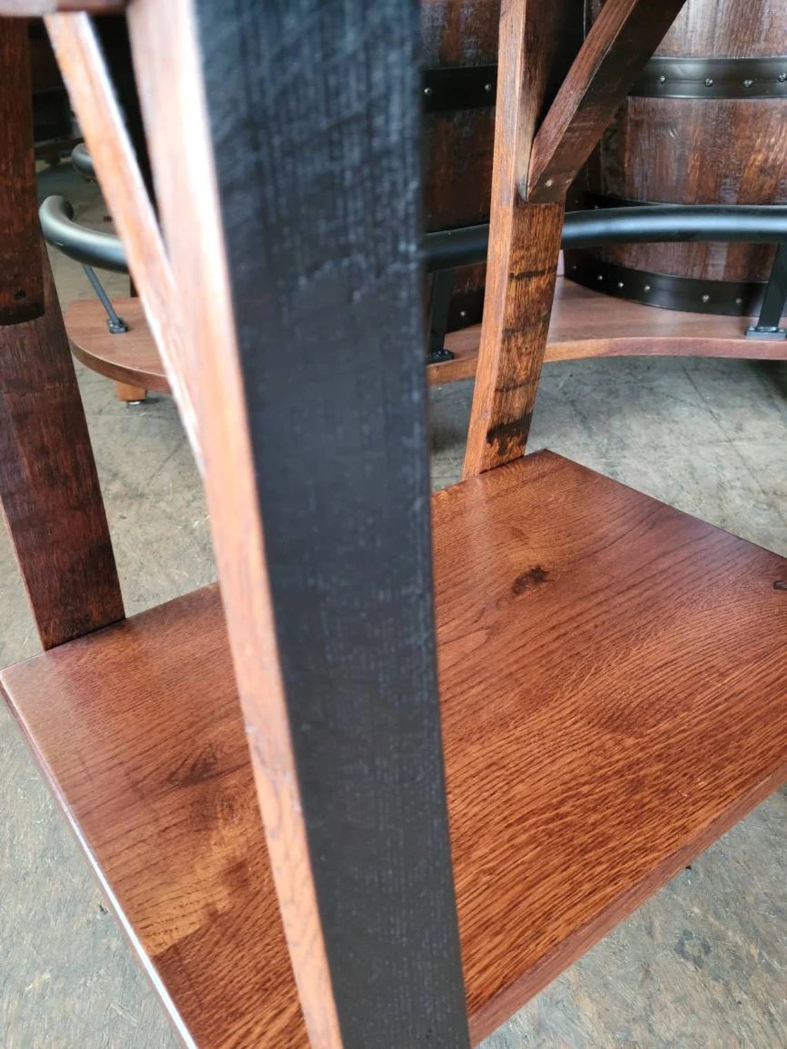Whiskey Barrel Stave Leg End Table - 1st Choice Furniture Direct
