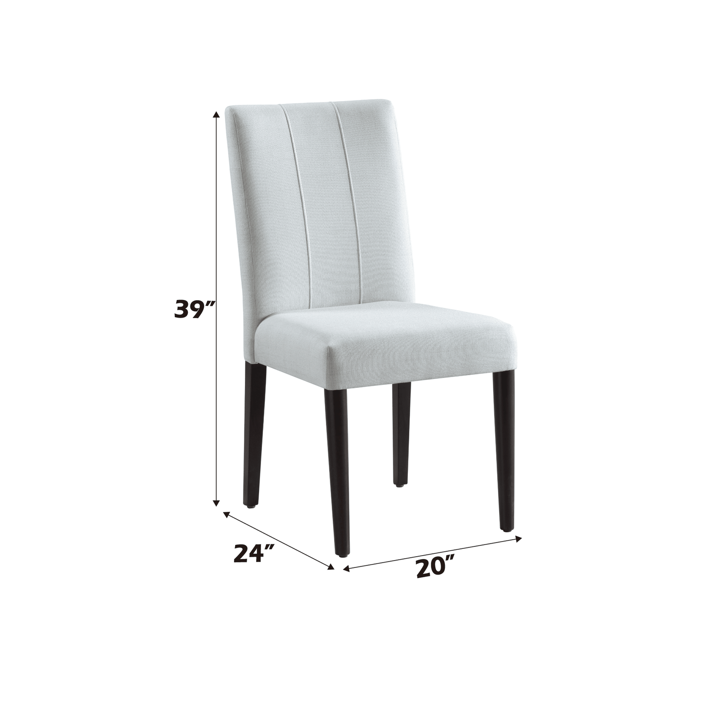 White & Brown Upholstered Dining Chair - 1st Choice Furniture Direct