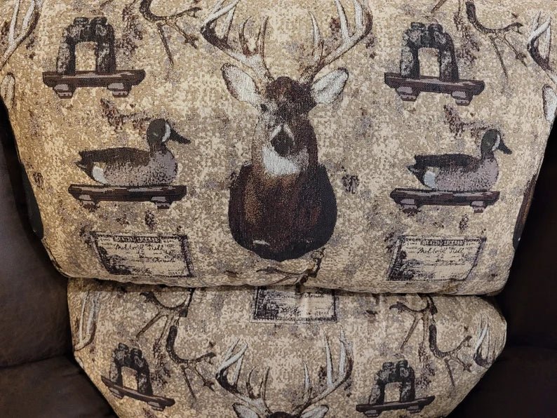 Whitetail Deer & Duck Hunting Rocker Recliner | Faux Leather Lodge Chair - 1st Choice Furniture Direct