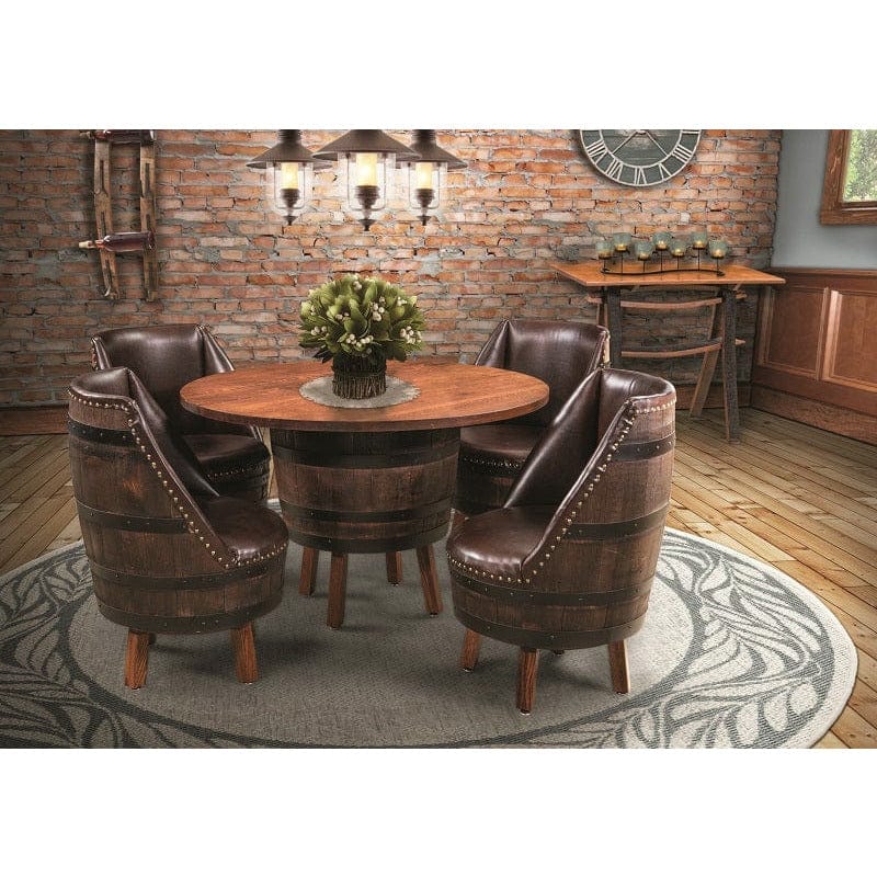 William Sheppee Shooter's Whiskey Barrel Club Table & Chair