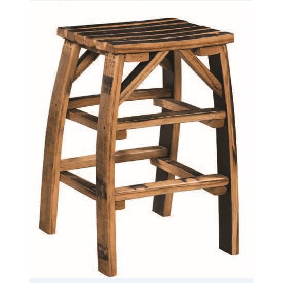 William Sheppee USA Authentic Shooter's Whiskey Barrel Stave Bar Stool - 1st Choice Furniture Direct