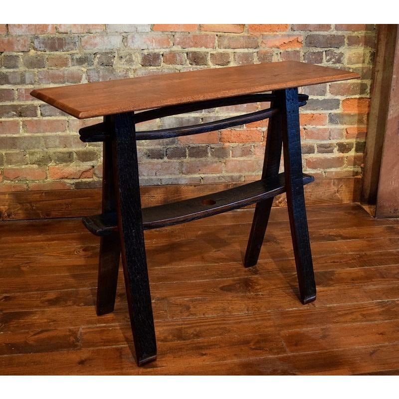 WILLIAM Sheppee USA Coffee Table William Sheppee Shooter's Whiskey Barrel Stave Cherry Console Table- SHO030