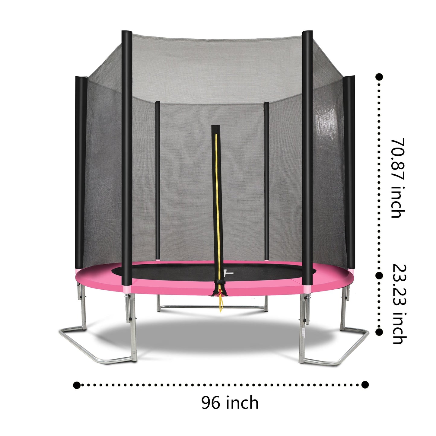 YC 8FT Trampoline Outer Net - Pink and black - 1st Choice Furniture Direct