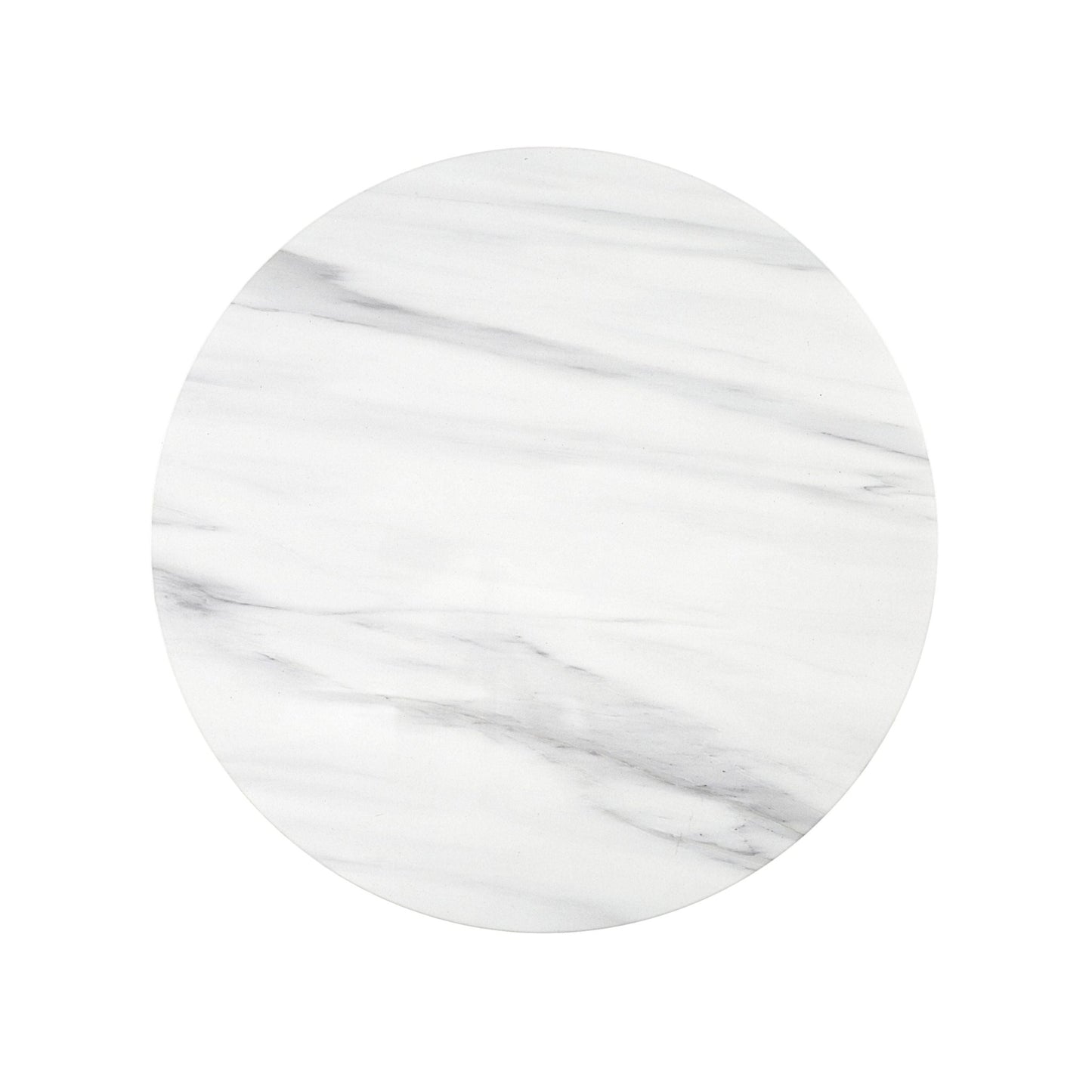 Zaid Engineering Marble & White High Gloss Finish End Table - 1st Choice Furniture Direct