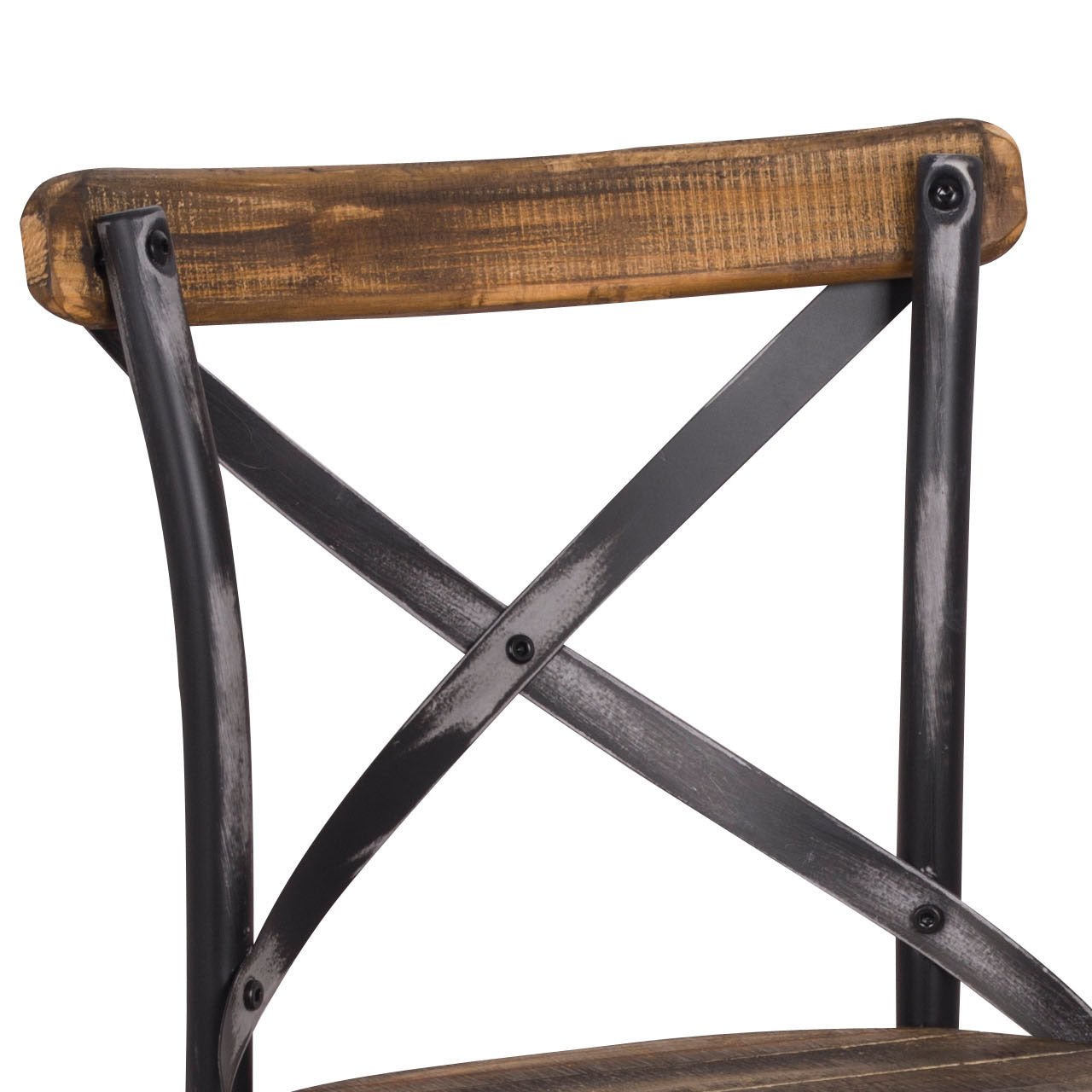 Zaire Antique Black & Antique Oak Finish Bar Chair - 1st Choice Furniture Direct