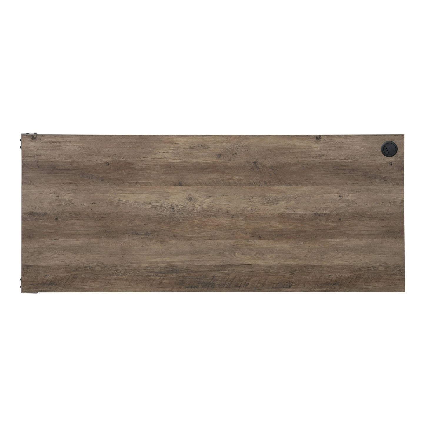 Zakwani Rustic Oak & Black Finish Writing Desk - 1st Choice Furniture Direct