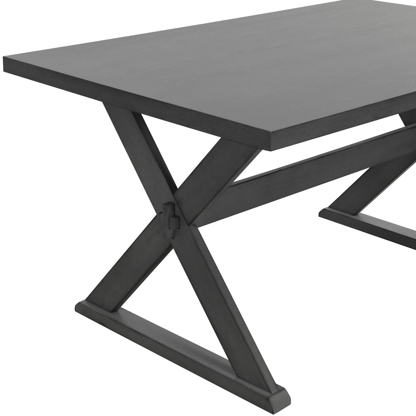 1st Choice Modern 6-Piece Rectangular Rustic Dining Table Set Furniture