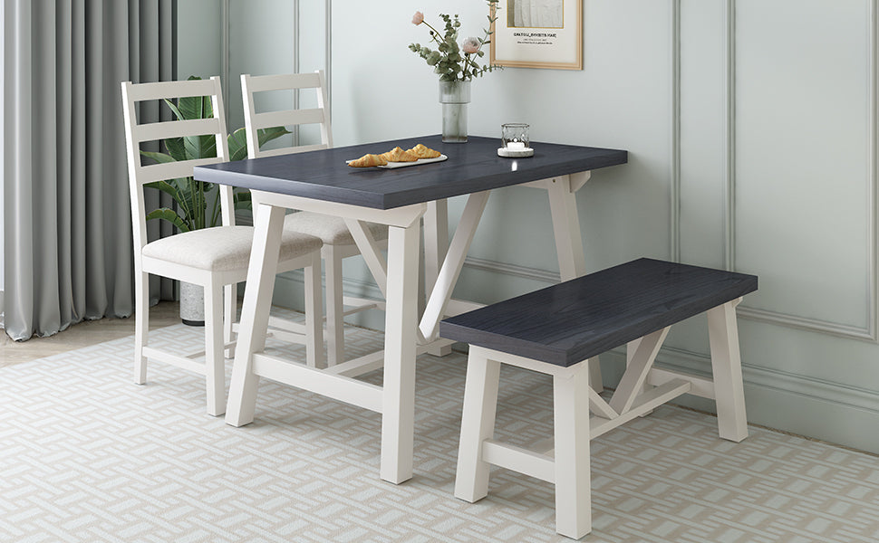 1st Choice 4-Piece Dining Table Set Solid Wood Kitchen Table Set