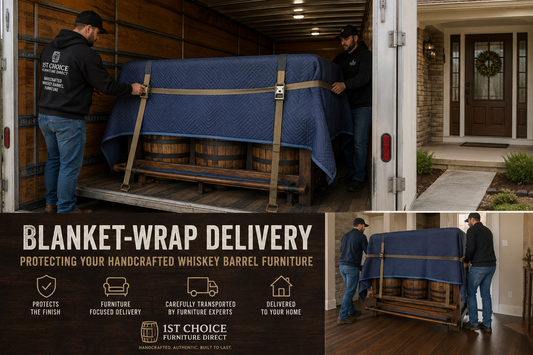 What Is Blanket-Wrap Furniture Delivery? How We Safely Ship Whiskey Barrel Furniture