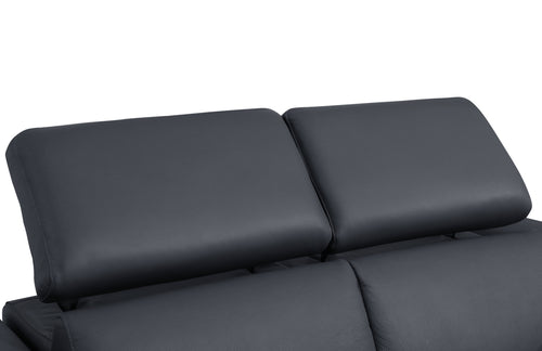 1st Choice Global United Top Grain Italian Leather Sofa with Power Recliner